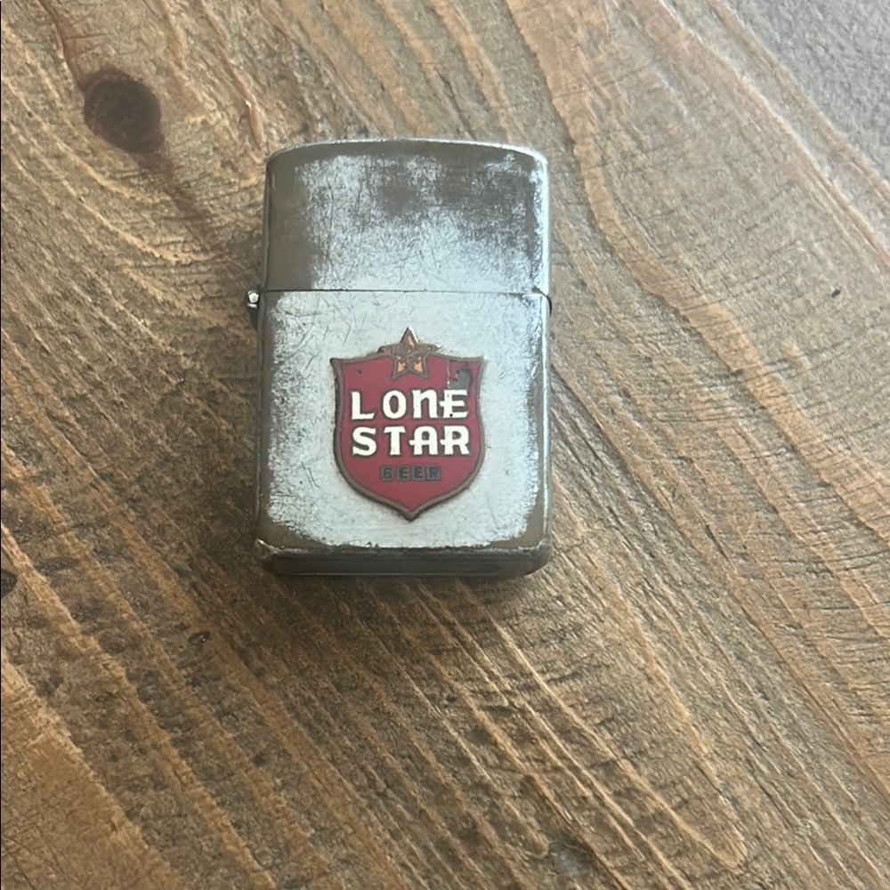Lone Star Pride Apparel LLC Silver Red Vintage Lighter Case